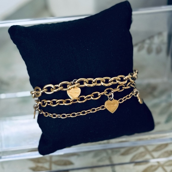 Coach Gold Hearts Chain Bracelet - Picture 8 of 8